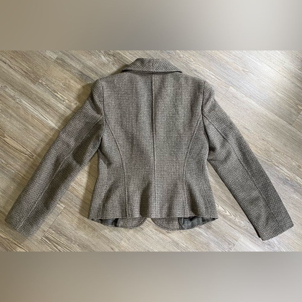 Grey Pattern V-Neck Single Breasted Lined Women's… - image 2